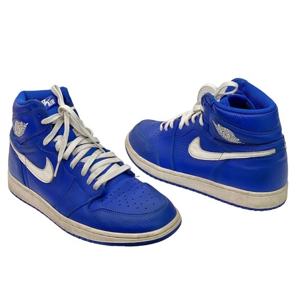 Men's Size US 11.5 - Jordan 1 Retro High OG Hyper Royal 2018 Blue [NO BOX]‎ - Picture 1 of 11